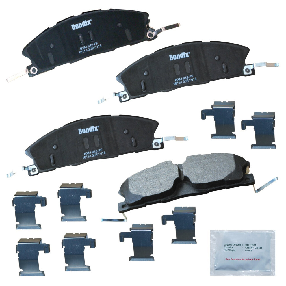 Bendix Priority1 Cfm1611a Semi-Metallic Front Brake Pads For Select Models Ford Police Interceptor Sedan Utility Special Service Taurus Lincoln Mkt 887243215824