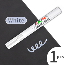 (White) 1pcs White Waterproof Cars Wheel Tire Oily Mark Pe