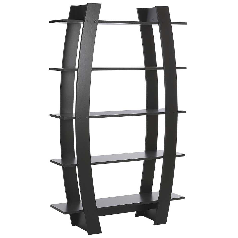 5 Tier Bookcase KENER 180 cm Black