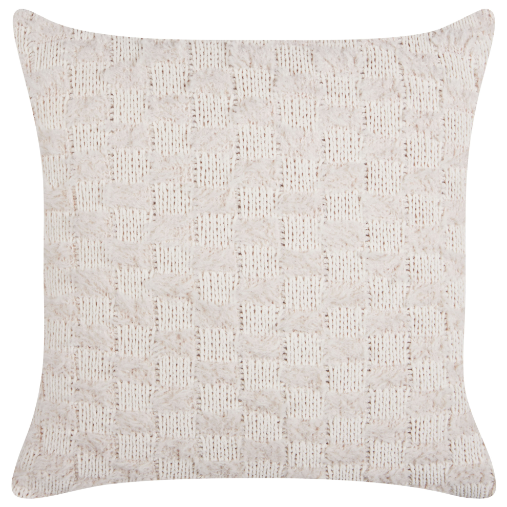 Throw Cushion BASALIM 45 x 45 cm Beige Solid