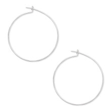 24 de srma cu cerc rotund de 24 inch 1 inch pentru cercei ?i farmece de sticla de vin (argint)