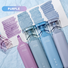 (Purple) 4Pcs/Set Color Highlighter Student taking Notes Dr