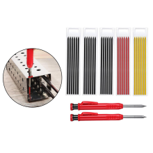 (2 Pencil 30 Leads) Carpenter Pencils Deep Hole Marker Long Head Marke