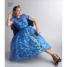 Simplicity 8252 1950's Vintage Redingote and Party Dress Sewing Pattern Sizes 12-20