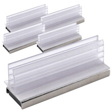 Master Magnetics Retail EZ Grip magnetisk skiltholder - Kraftig 7,62 cm L x 2,54 cm B x 2,87 cm H, Sølv/Klar Pakke med 5 (MSHC)
