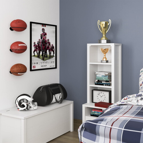 Wallniture Sporta Τοίχου Ράφι Ποδοσφαίρου, Οργάνωση και Αποθήκευση Μπαλών, Μαύρο 1