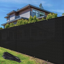 TANG Privacy Fence Screen Musta 4' x 40' Patio Garden Raskaiden asuntojen tuulilasiaidan yksityisyyden esto takapihalle koulun kaupalliseen verkkoait