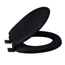 Assento de Sanita Redondo Extra Macio Bath Bliss | Tampa Vinil Decorativa | Hastes Ajustáveis Antideslizantes