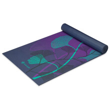 Gaiam Yogamat Premium Print Extra dikke antislip oefen- en fitnessmat voor alle soorten yoga Pilates & vloertrainingen Lily Shadows 6 mm