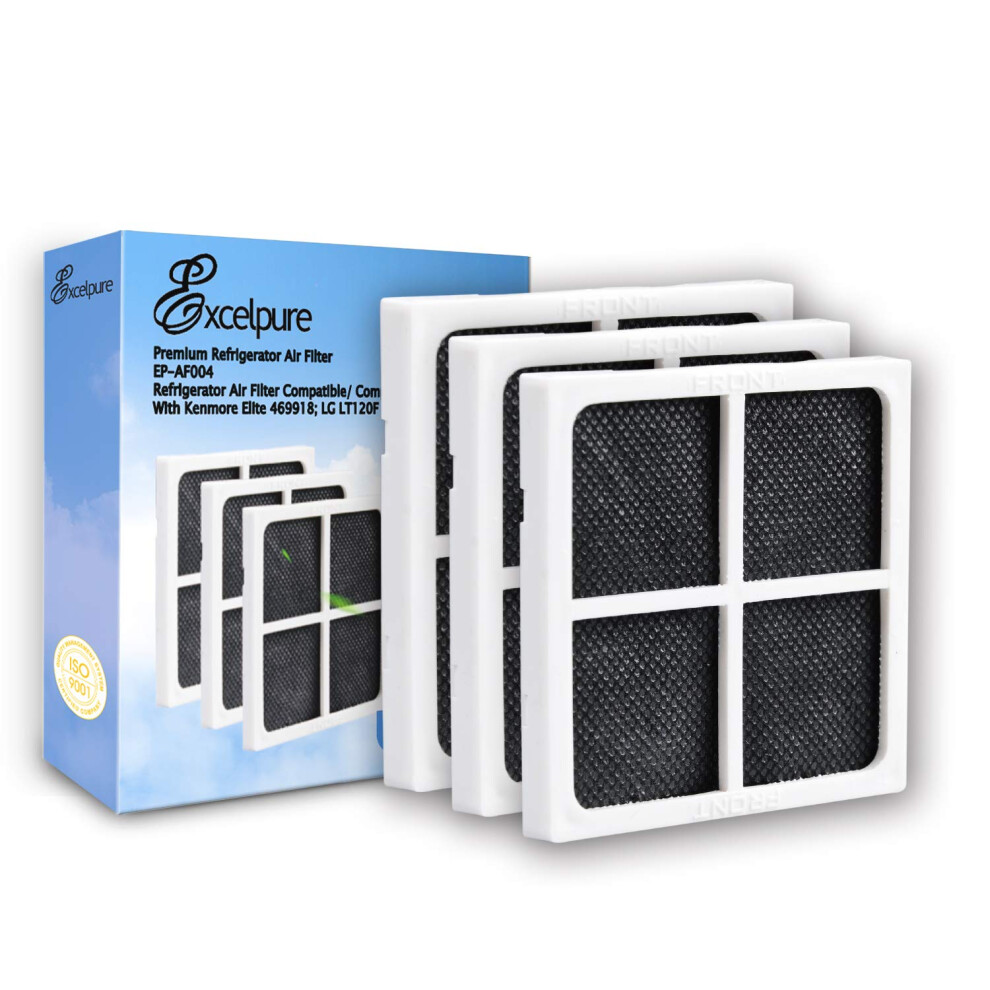 Excelpure Lt120F Koelkast Luchtfilter Vervanging Voor Lg LT120F Kenmore Elite 469918 9918 ADQ73214402 ADQ73334008 3PACK-image
