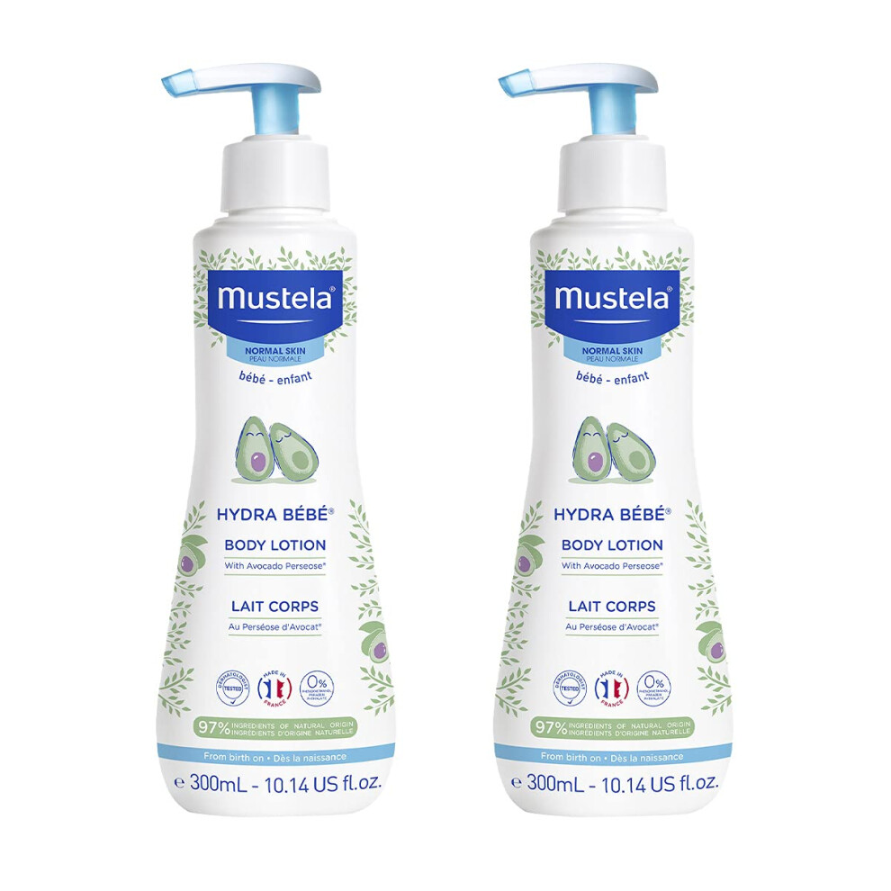 Mustela Hydra Bebe Body Lotion - Dagelijkse Hydraterende Babylotion Met Natuurlijke Avocado-, Jojoba- En Zonnebloemolie ??1014 Fl Oz ??2-Pack-image