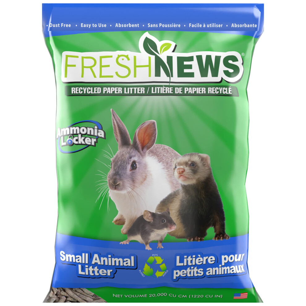 Fresh News Recycled Paper Small Animal Litter Bedding 20 Liters