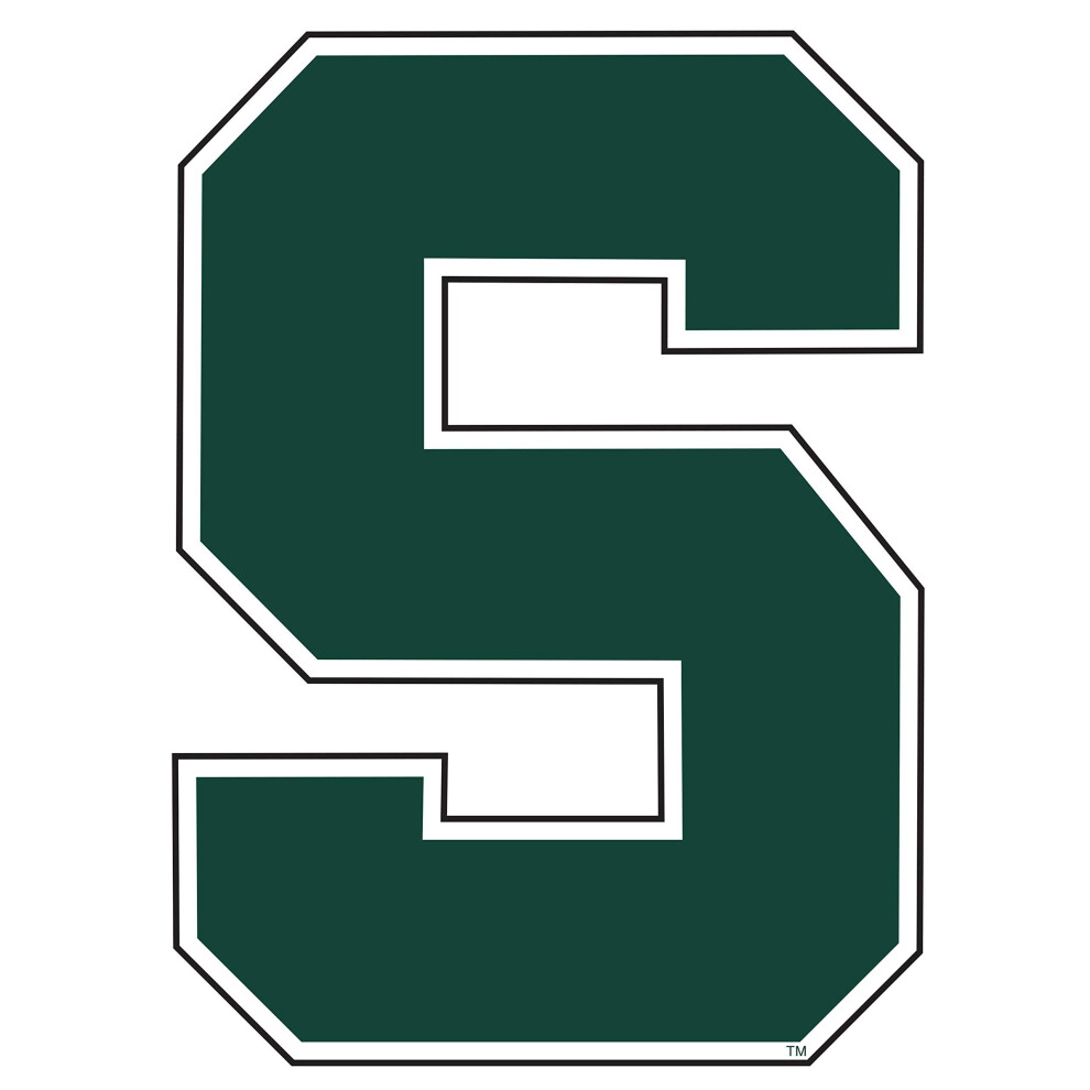 Autocollant extra large 17,5"""""""" Block S"""""""" des Spartans de l'   tat du Michigan