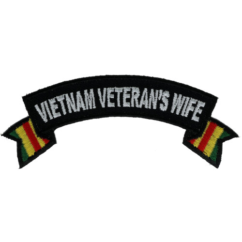 Fita Rocker Patch Esposa Veteranos do Vietnã 4 polegadas IVANP4843 F6D30G