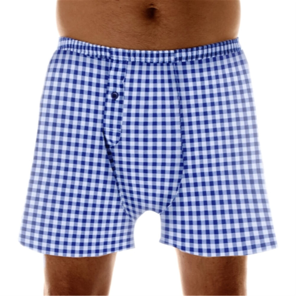 Boxer 2 en 1     carreaux bleu marine pour homme, absorption standard, taille 2X (taille 44-45)