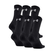 Under Armour UA Charged Cotton 2.0 Crew - 6-Pack LG Svart