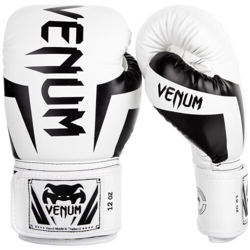 Guantes de boxeo Venum Elite - Blanco/Negro - 8 oz