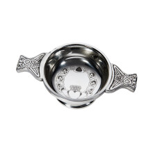 Wentworth Pewter - Small Claddagh Pewter Quaich Miska do degustacji whisky Loving Cup Burns Night