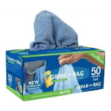 Grab-A-Rag | Reusable Detail Microfiber Rags - 50 Count - With Patented self dispensing box