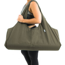 Yogiii Grote Yoga Mat Tas | De Originele YogiiiTotePRO | Grote Yoga Mat Tas met Zijvak | Past op de meeste Maten (Olivijngroen)