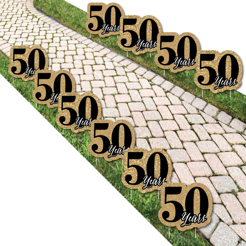 Big Dot Of Happiness We Still Do ? Rasendekoration Zum 50. Hochzeitstag ? Gartendekoration F R Die Jubil Umsparty Im Freien ? 10-Teilig-image