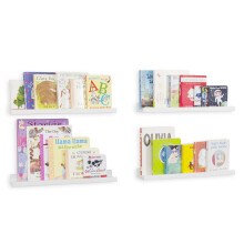 Mensole sospese da parete Wallniture Denver per la decorazione della cameretta dei bambini - Libreria per cameretta - Mensola per quadri da 17 po