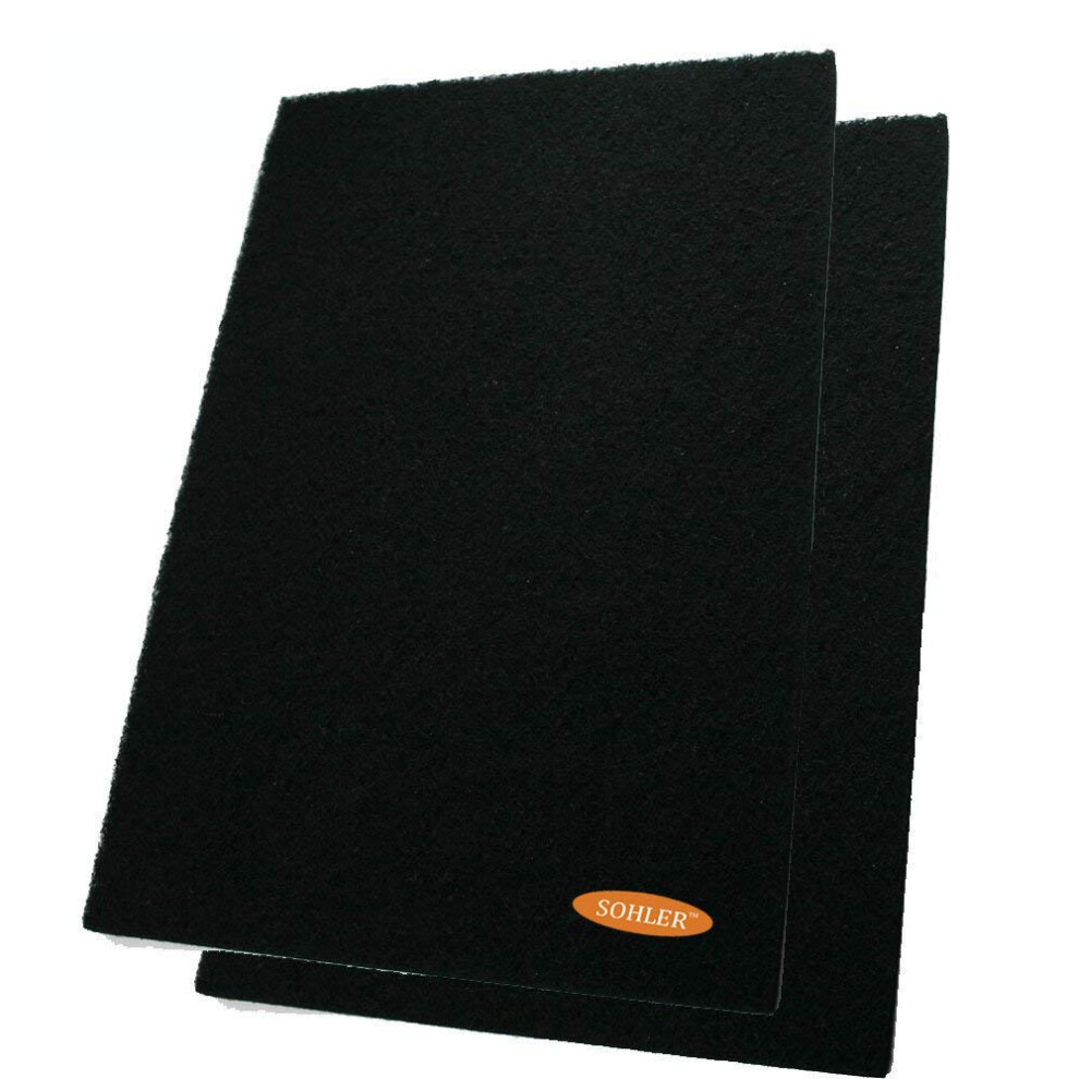 2 x Odor Control Activated Carbon Charcoal Cut-to-fit Replacement filter Pad Sheet 17.5x 11.8 for Air Purifiers