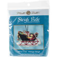 Kit de Ponto Cruz Vintage Sleigh 2.25"X2.75" 14 Contagem
