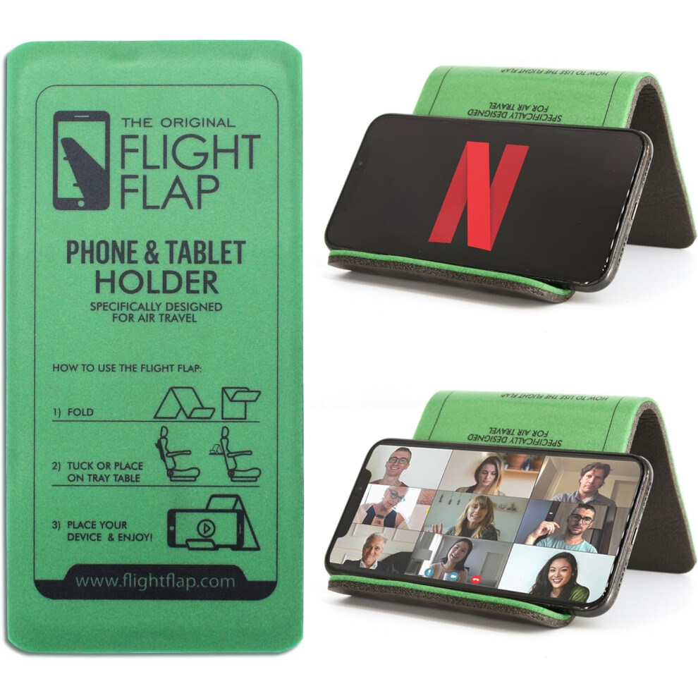 Flight Flap Airplane Phone Holder Foldable Cell Phone Stand Holder - Flexible Tablet And Phone Holder For Bed Desk Office Treadmill - Mobile Stand 856765002939