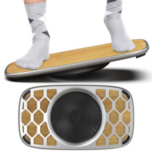 BASE+ Standing Desk Balance Board - Balance Board Standing Desk Safe Easy to Use Non-Distracting Bamboo Aluminum Balance Boards Stay Active