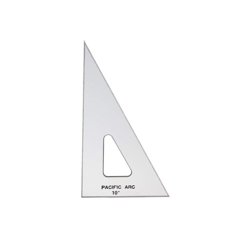 Tri   ngulo de desenho de arco do Pac   fico 10 polegadas 30/60/90 graus com borda de tinta top   zio
