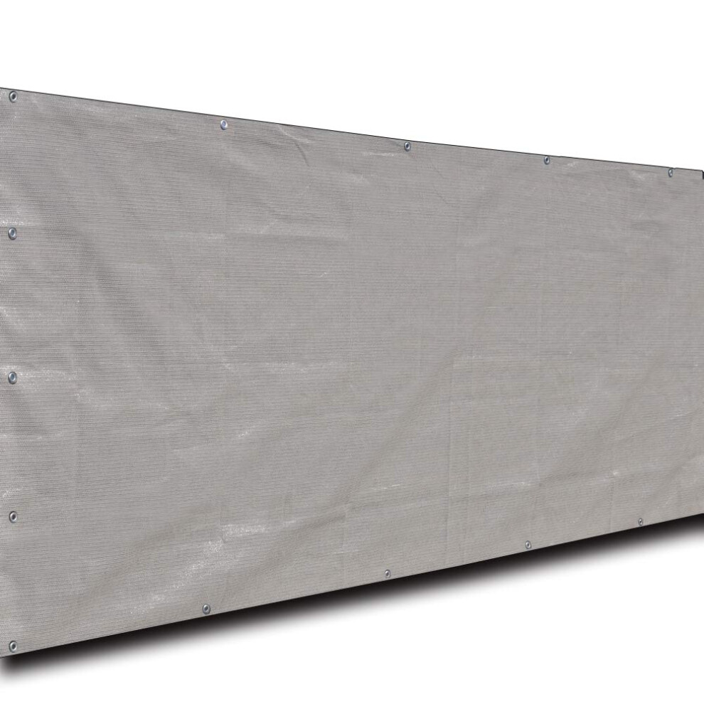 Alion Home    l   gant    cran de confidentialit    en maille pour terrasse, balcon, cl   ture, piscine, porche, balustrade (6' x 12', beige fum   )