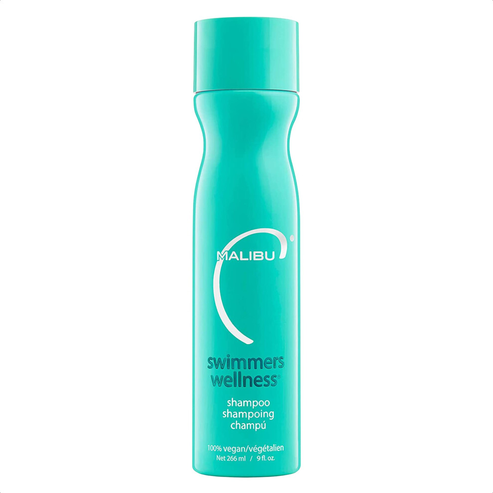 Malibu C Swimmers Wellness Shampoo 9 oz  Protects Hair Against Chlorine Damage  Combats Brittle Hair  Swimmers Shampoo for