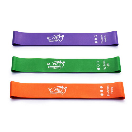 Fit Simplify Pro Series Resistance Loop Exercise Bands  Set of 3 1
