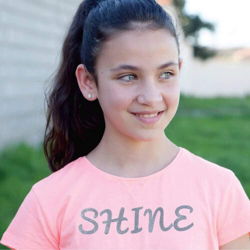 S.E.I. Camiseta com ferro de 1,75 polegadas letras Pacifico Glitter Letter transferncia de calor prata 2