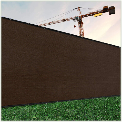 ColourTree 8' x 50' Καφέ Ιδιωτική Οθόνη Φράχτη - 170 GSM - Περιλαμβάνει Καλώδια Zip