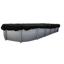 Buffalo Blizzard 21 x 41 ft Oval deasupra capacului piscinei la sol | Capacul piscinei reversibil albastru/negru | Deluxe plus acoperire de pisci