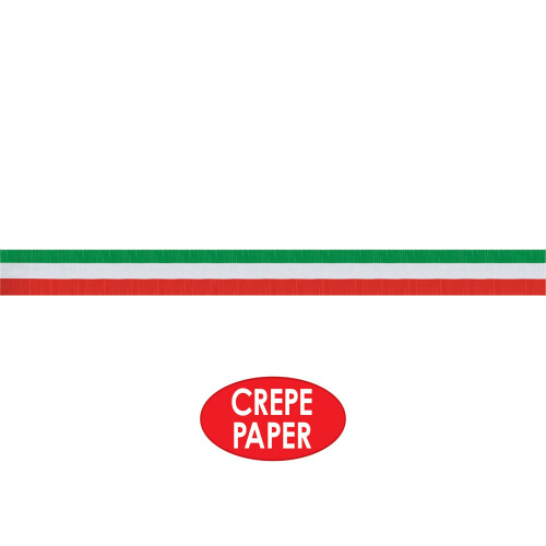 Beistle FR rood-wit-groene cr?e-streamer, set van 4 2