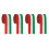 Beistle FR rood-wit-groene cr?e-streamer, set van 4 1