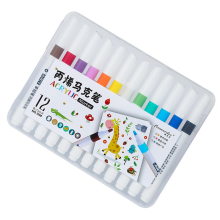 (12 Colors) Acrylic Paint Pens Waterproof Artist Painting Quic