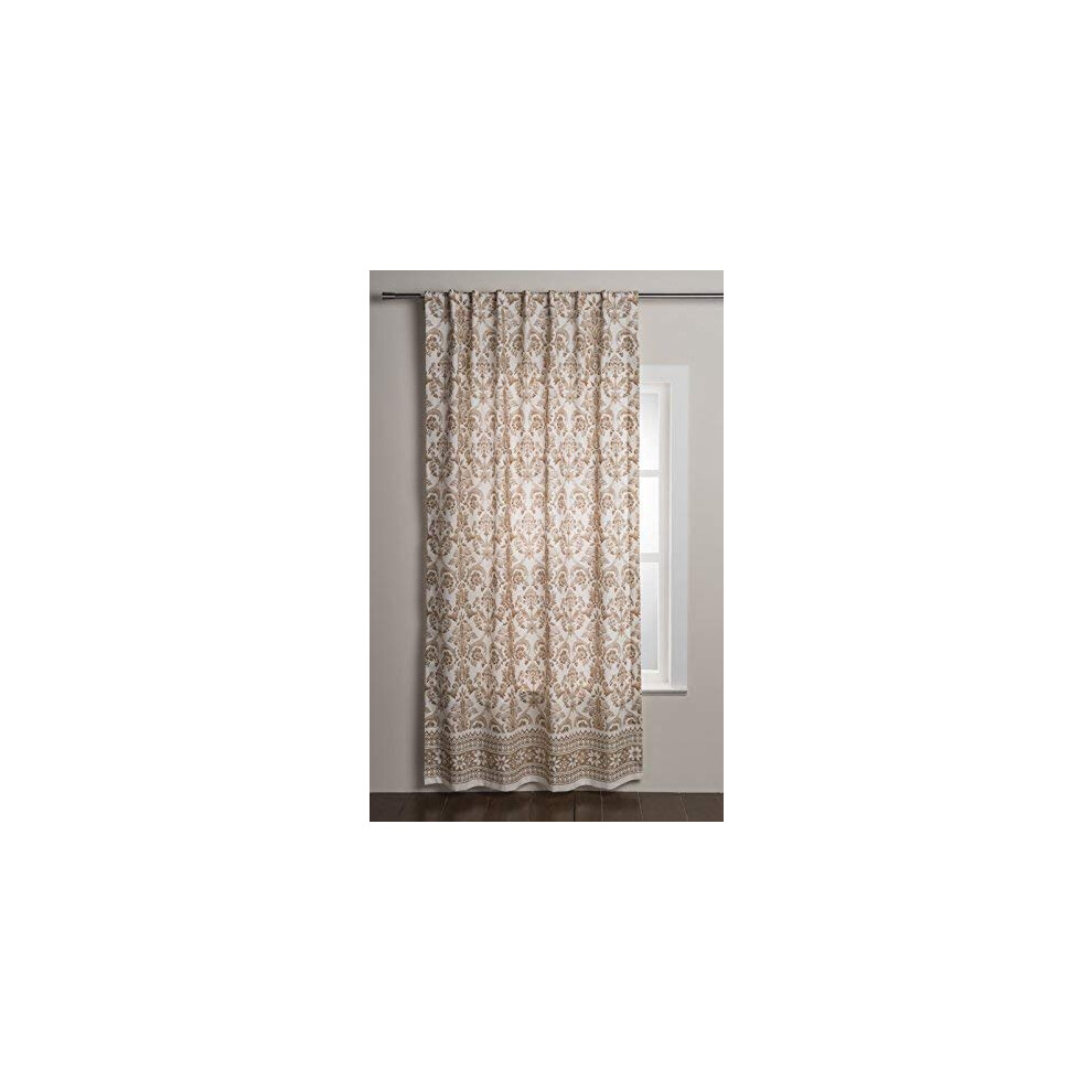 Rideau Maison d'Hermine 100 % coton 127 x 244 cm 1 panneau facile     suspendre avec une poche     tringle et une boucle pour cuisine, bureau, salon R