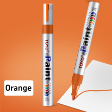 (Orange) 1PC Waterproof Car Paint Pen Colorful Markers for