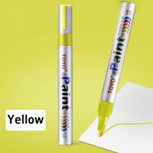 (Yellow) 1PC Waterproof Car Paint Pen Colorful Markers for