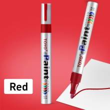 (Red) 1PC Waterproof Car Paint Pen Colorful Markers for