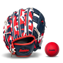 Franklin Sports Teabball Glove - Luva de campo juvenil de esquerda e direita - Luva de beisebol de couro sint   tico - Pronto para jogar luva (RTP)