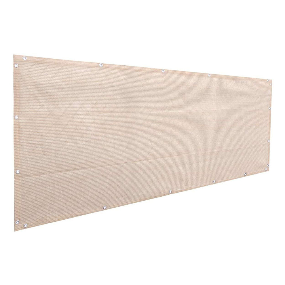 Alion Home, Elegante Schermo Per La Privacy, Per Giardino, Terrazza, Patio, Balcone, Piscina, Veranda, Ringhiera. Beige (90 X 240 Cm)-image
