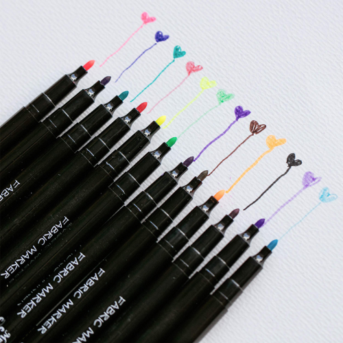 (24 Colors) Permanent Fabric Markers,12/24 Pack,Fabric Paint M 2