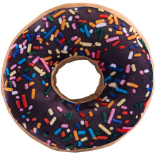 Almofada redonda HYSEAS de 14 polegadas de donut de chocolate com impresso digital 3D decorativa confortvel Soft Pelcia engraada em formato d
