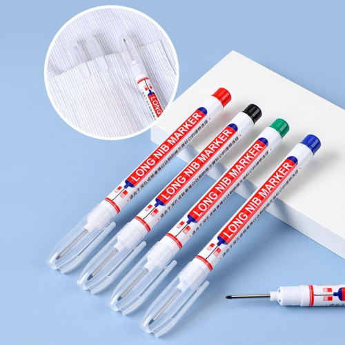 (Red) 1Pc Black Blue Red Permanent Marker Pens Deep Hole 1