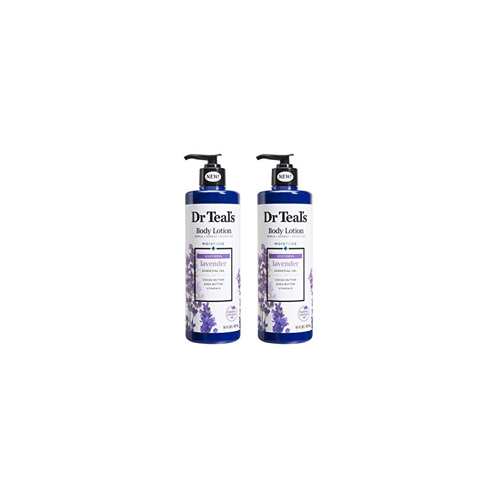 Dr Teals Body Lotion Moisture Plus Soothing Lavender 16 Fl Oz Pack Of 2-image